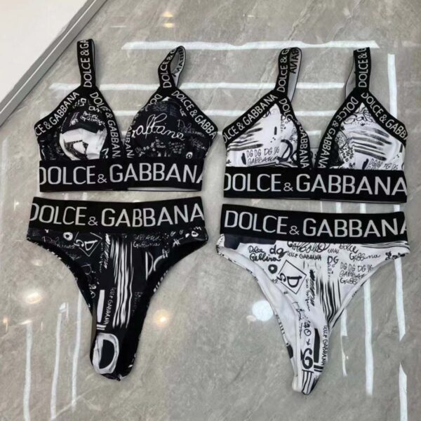 Dolce & Gabbana-Inspired Two-Piece Swimsuit - Image 2