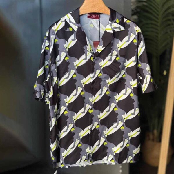 GUCCI Printed Silk Bowling Set