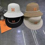 Hermès-Inspired Pearl-Band Straw Hat - Image 2