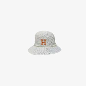 Hermès-Inspired Pearl-Band Straw Hat