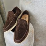 Loro Piana Summer Walk Loafers – Dark Brown Suede