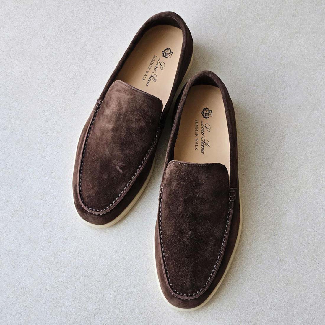 Loro Piana Summer Walk Loafers – Dark Brown Suede