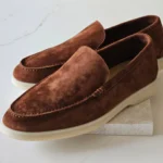 Loro Piana Summer Walk Suede Loafers Brown 2