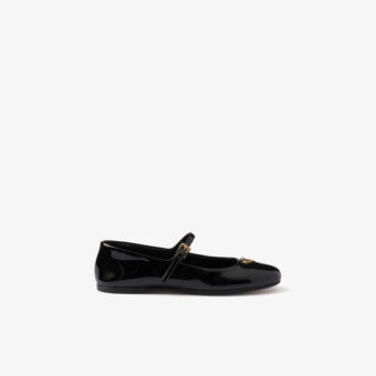 Prada Black Patent Leather Ballerinas
