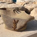 Saint Laurent Raffia Icare Tote Bag
