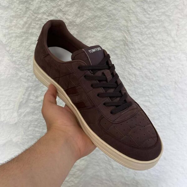 Tom Ford Radcliffe Crocodile-Effect Sneakers