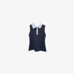 Brunello Cucinelli Sleeveless Polo Knit Top