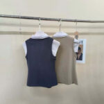 Brunello Cucinelli Sleeveless Polo Knit Top