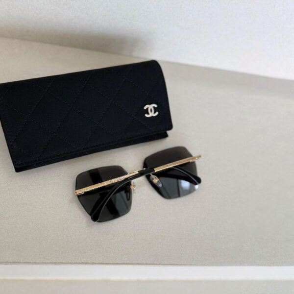 Chanel Faceted Rimless Sunglasses - Image 2
