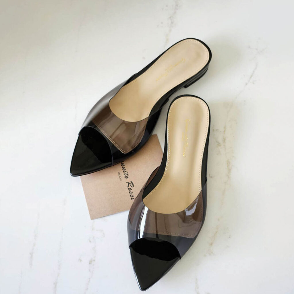 Gianvito Rossi Vernice Glass Slides