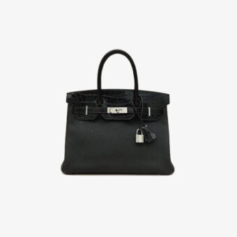 Hermès Birkin 25 Togo & Crocodile Palladium Hardware
