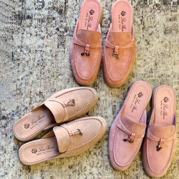 Loro Piana Babouche Walk Loafers – Pink - Image 3
