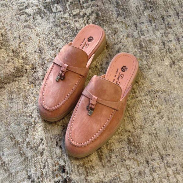 Loro Piana Babouche Walk Loafers – Pink - Image 2
