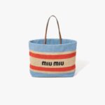 Miu Miu Woven Wicker Tote Bag