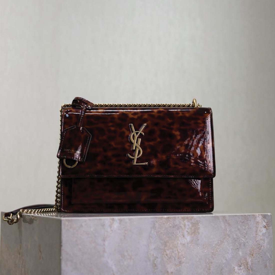 Saint Laurent Sunset Small YSL Monogram Shoulder Bag