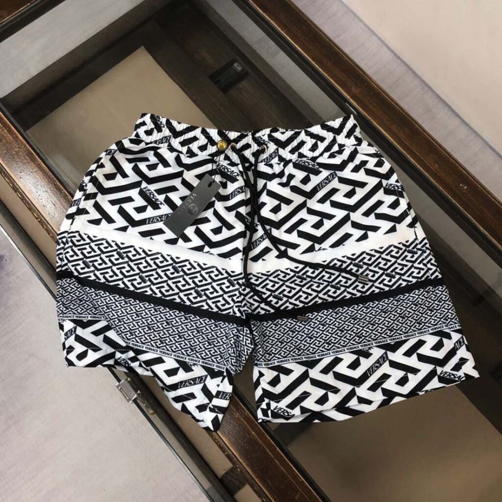 Versace Swim Shorts with La Greca Pattern