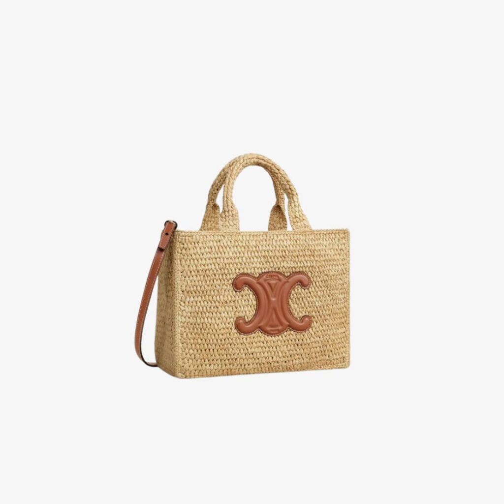 CELINE Small Cabas Thais in Raffia