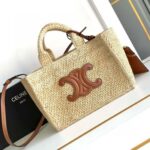 CELINE Small Cabas Thais in Raffia