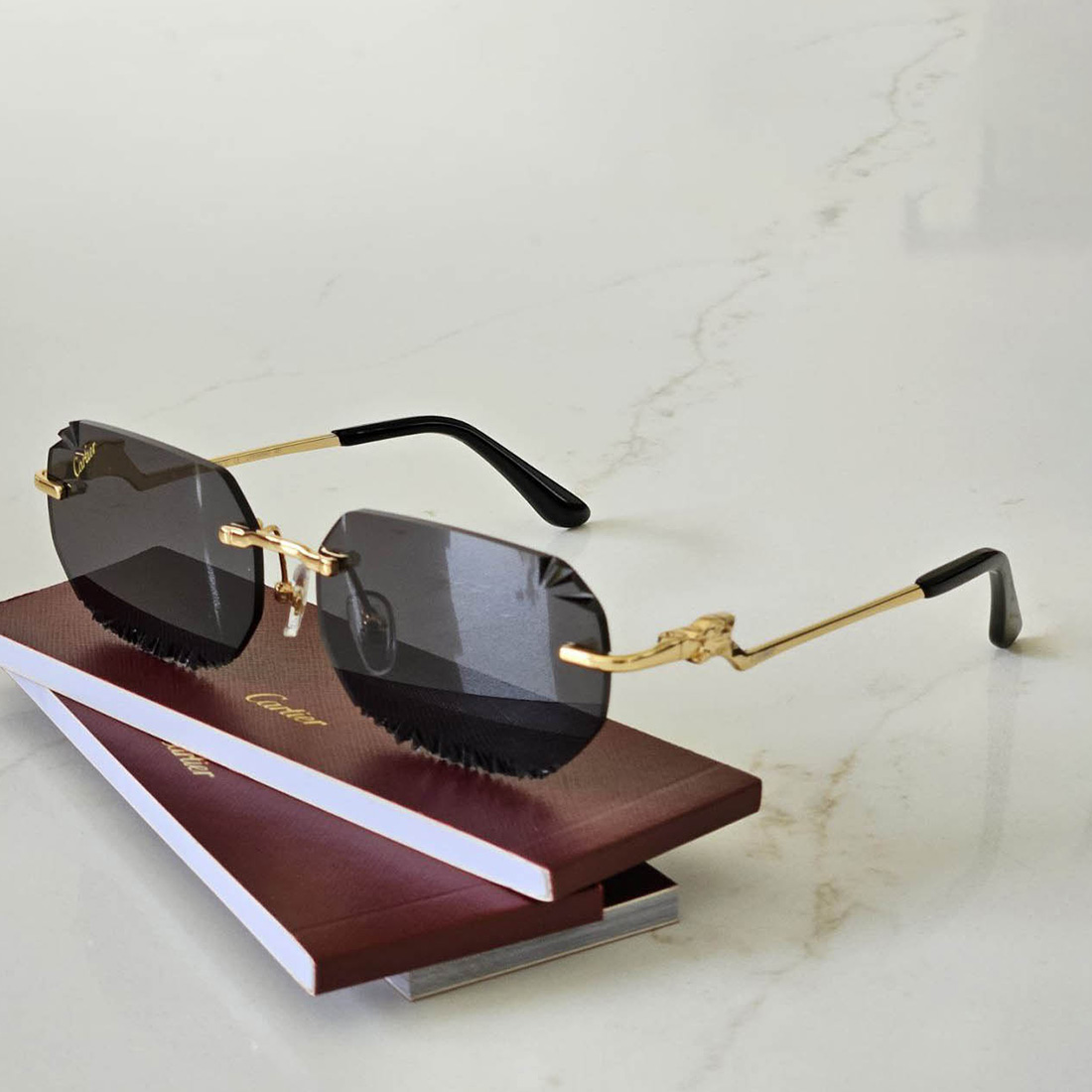 Cartier Rimless Panther Sunglasses