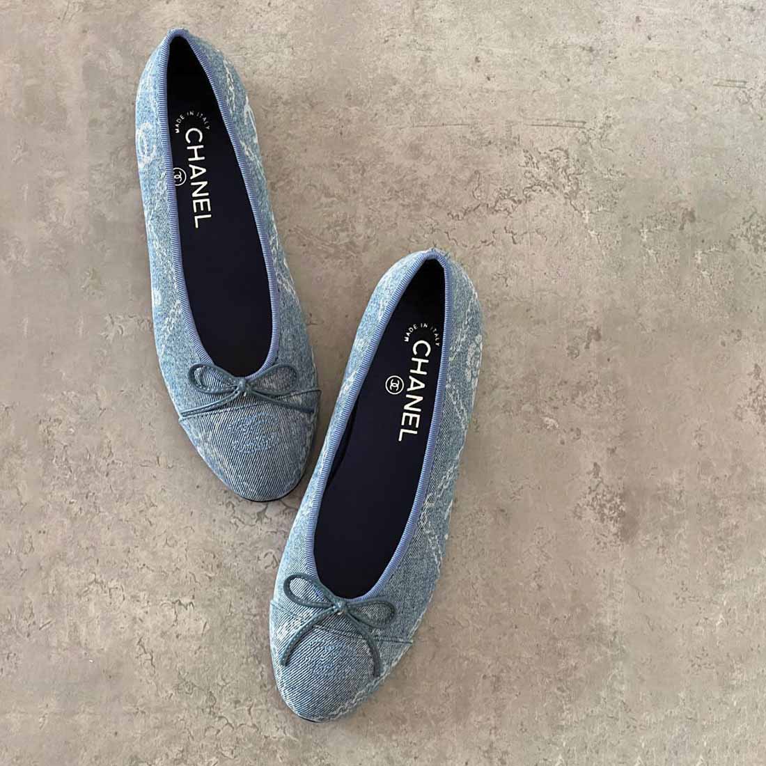 Chanel Cloth Ballet Flats