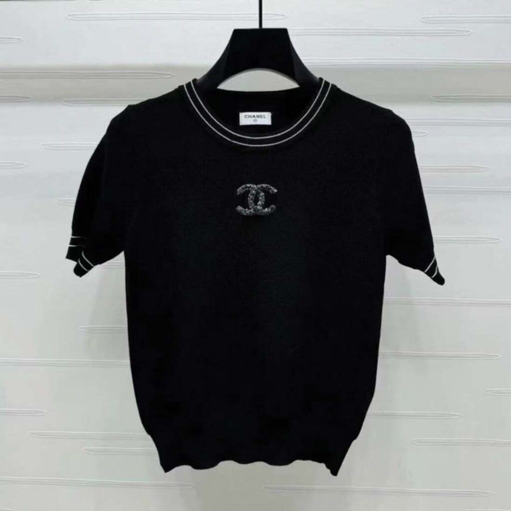 Chanel Signature CC Logo Knit Tee