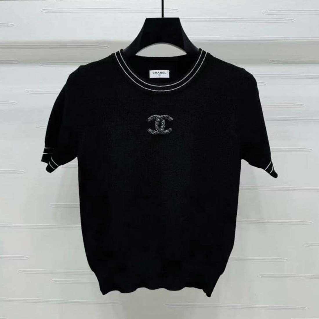 Chanel Signature CC Logo Knit Tee