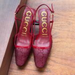 Gucci Demi Crystal Mesh Slingback Pumps