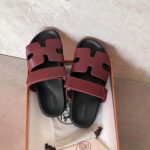 Hermes Chypre Sandal – Burgundy