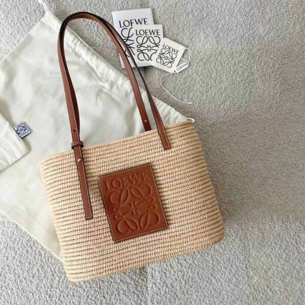 Loewe x Paula’s Ibiza Square Raffia Basket Tote