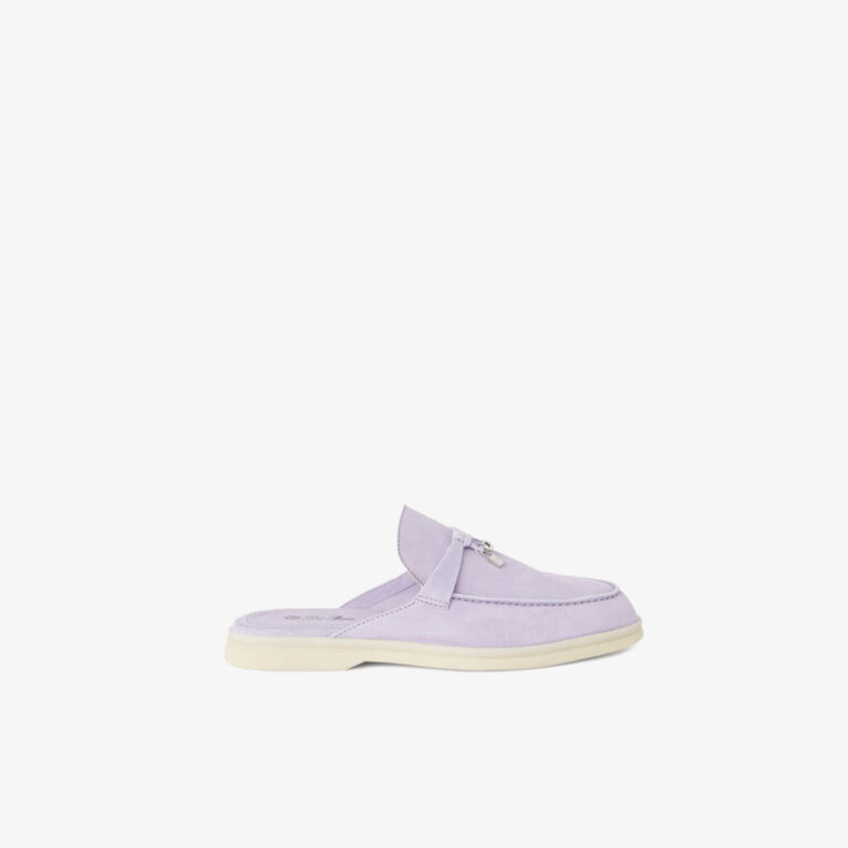 Loro Piana Babouche Charms Walk Suede Mule Loafers