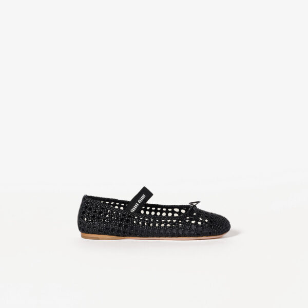 Miu Miu Woven Ballerinas