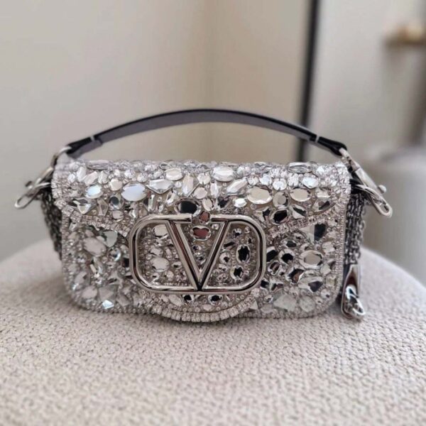 Valentino Garavani Crystal Embellished Shoulder Bag - Image 2