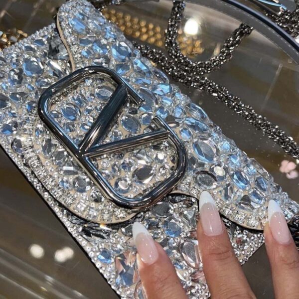 Valentino Garavani Crystal-Embellished Shoulder Bag