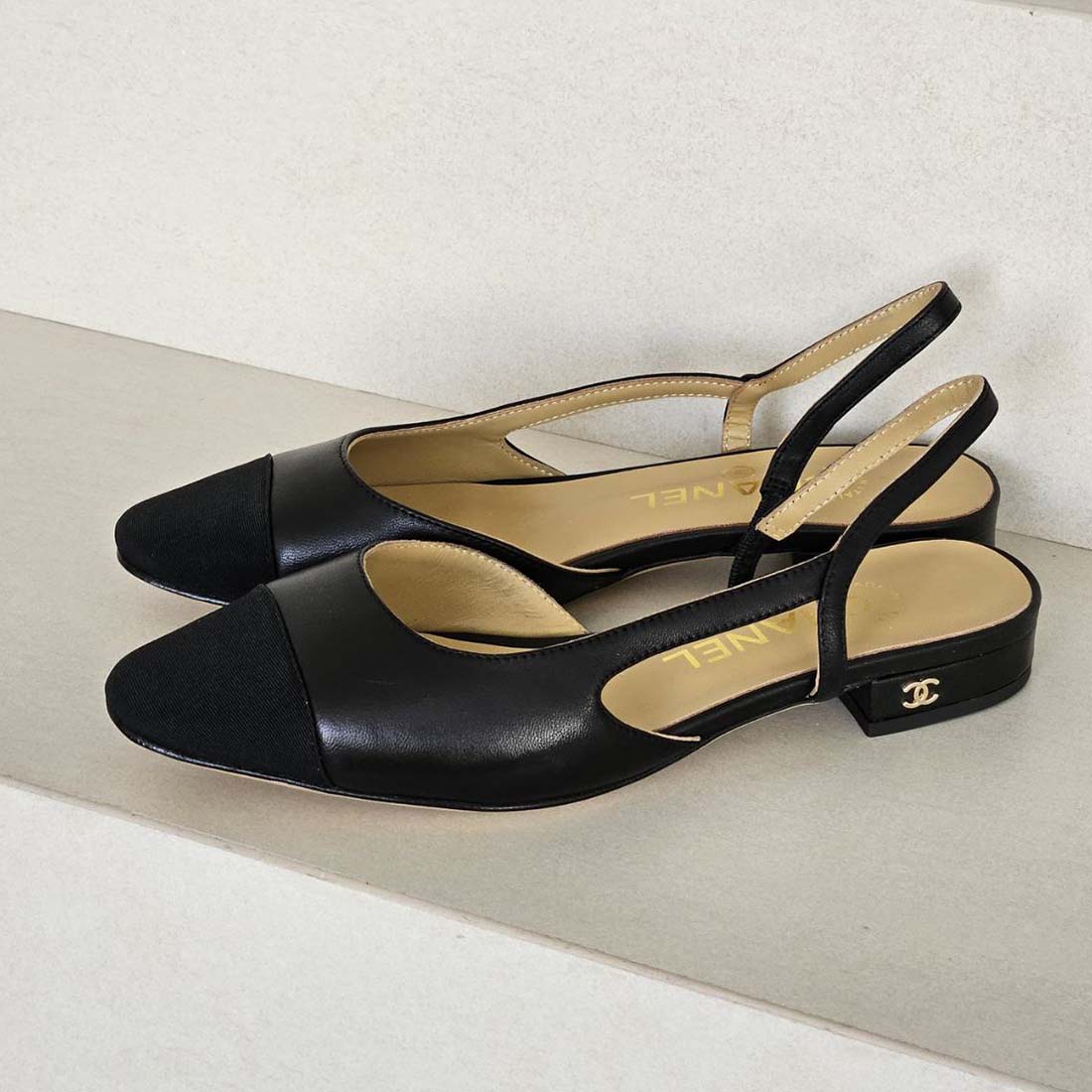 Chanel CC Cap Toe Slingback