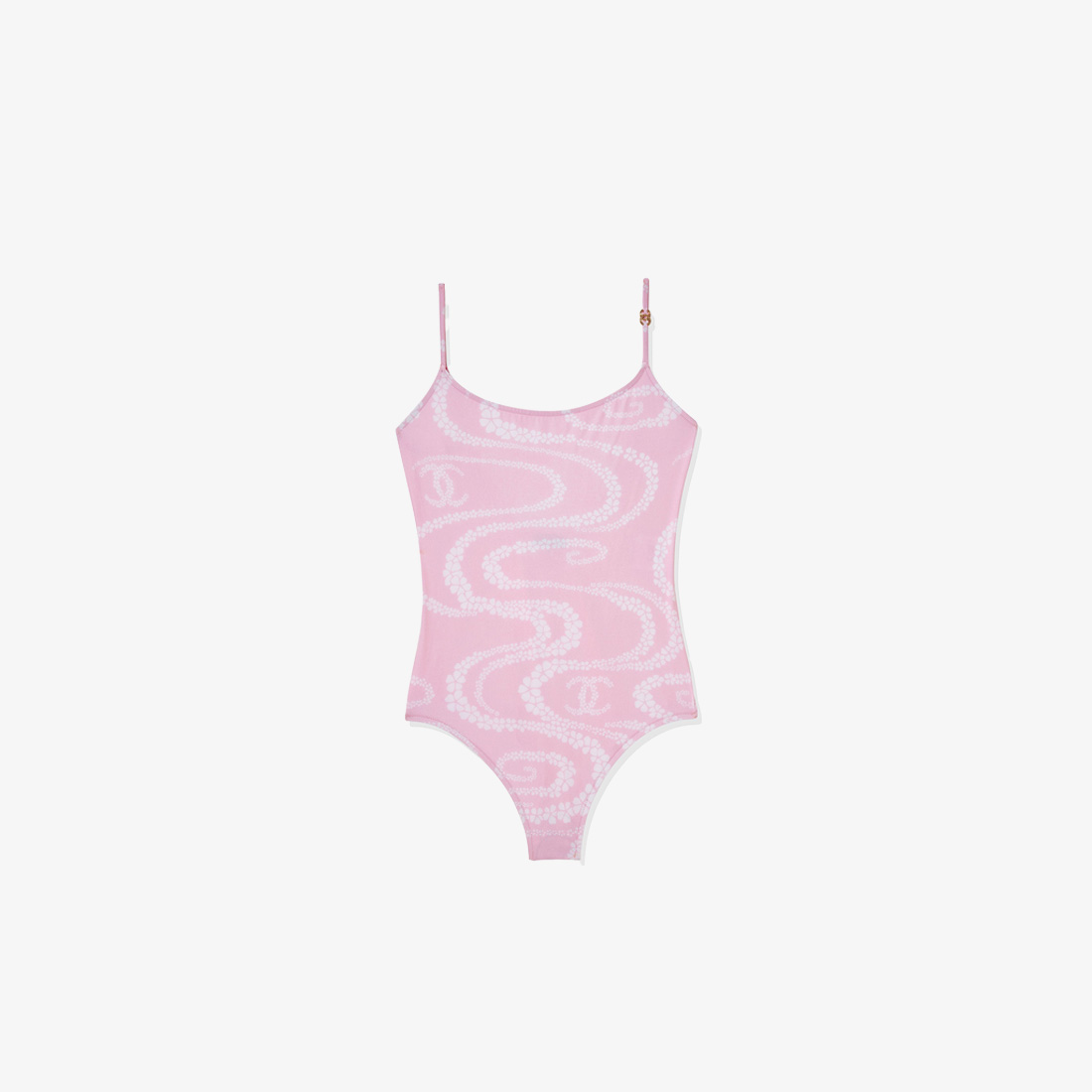 CHANEL Pink Logo Bodysuit Swimwear