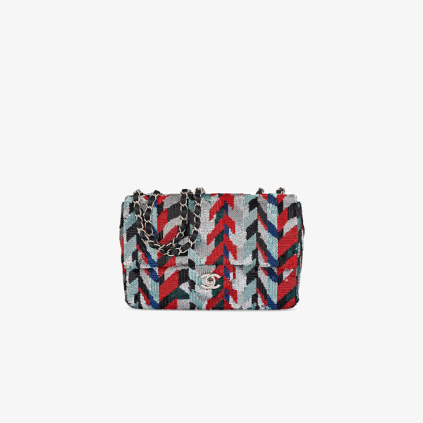 Chanel Chevron Sequin Flap Bag