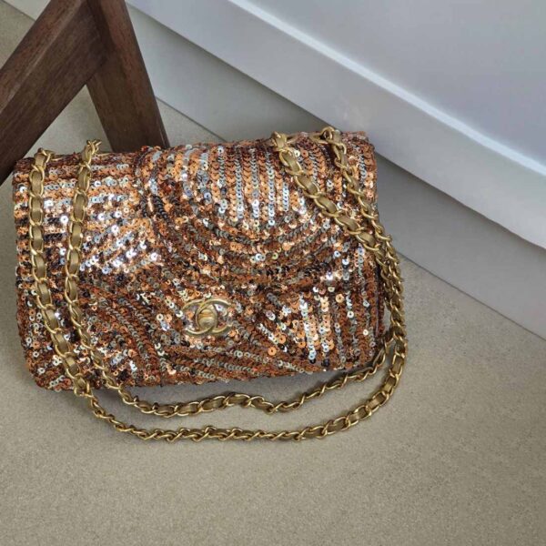 Chanel Copper Sequin Flap Bag