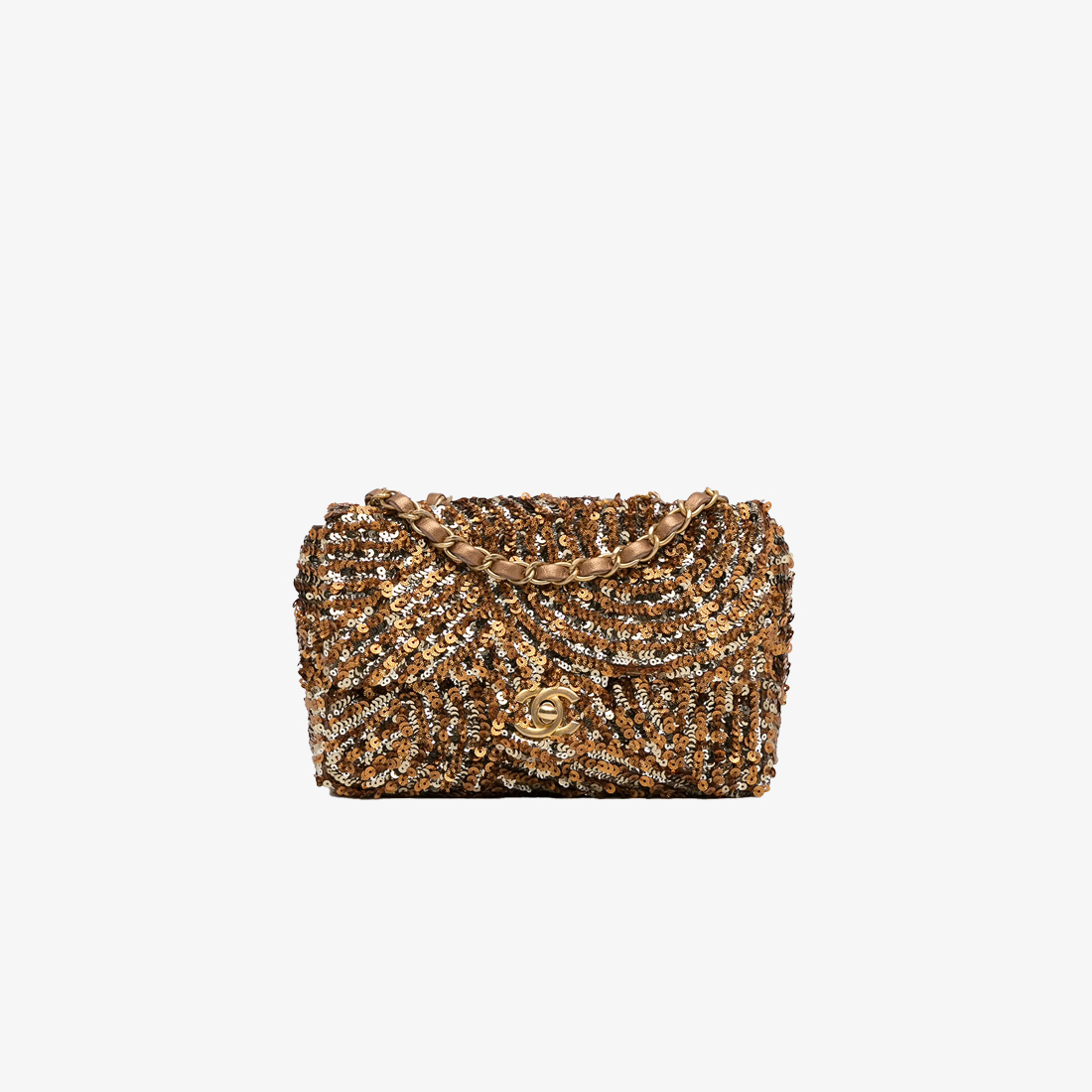 Chanel Copper Sequin Flap Bag