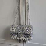 Chanel Flap Bag  Silver Sequins