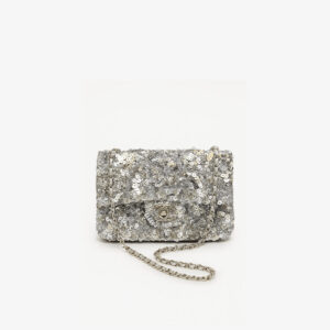 Chanel Flap Bag  Silver Sequins