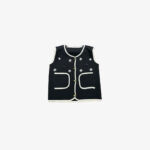 Chanel Sleeveless Knit Vest with Floral Details
