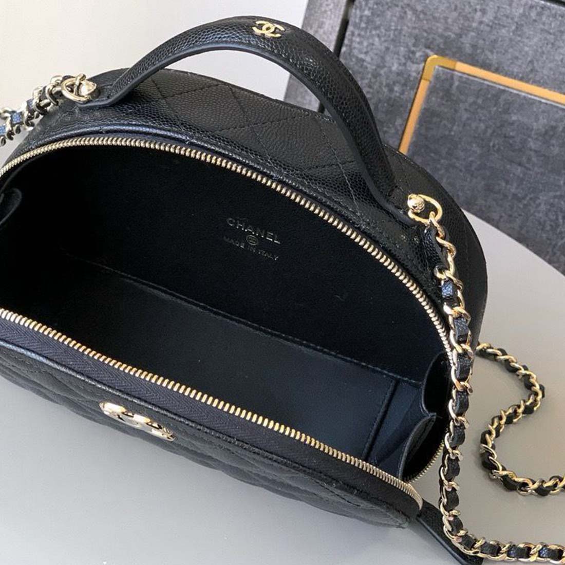 Chanel Small Chic Riviera Top Handle Bag