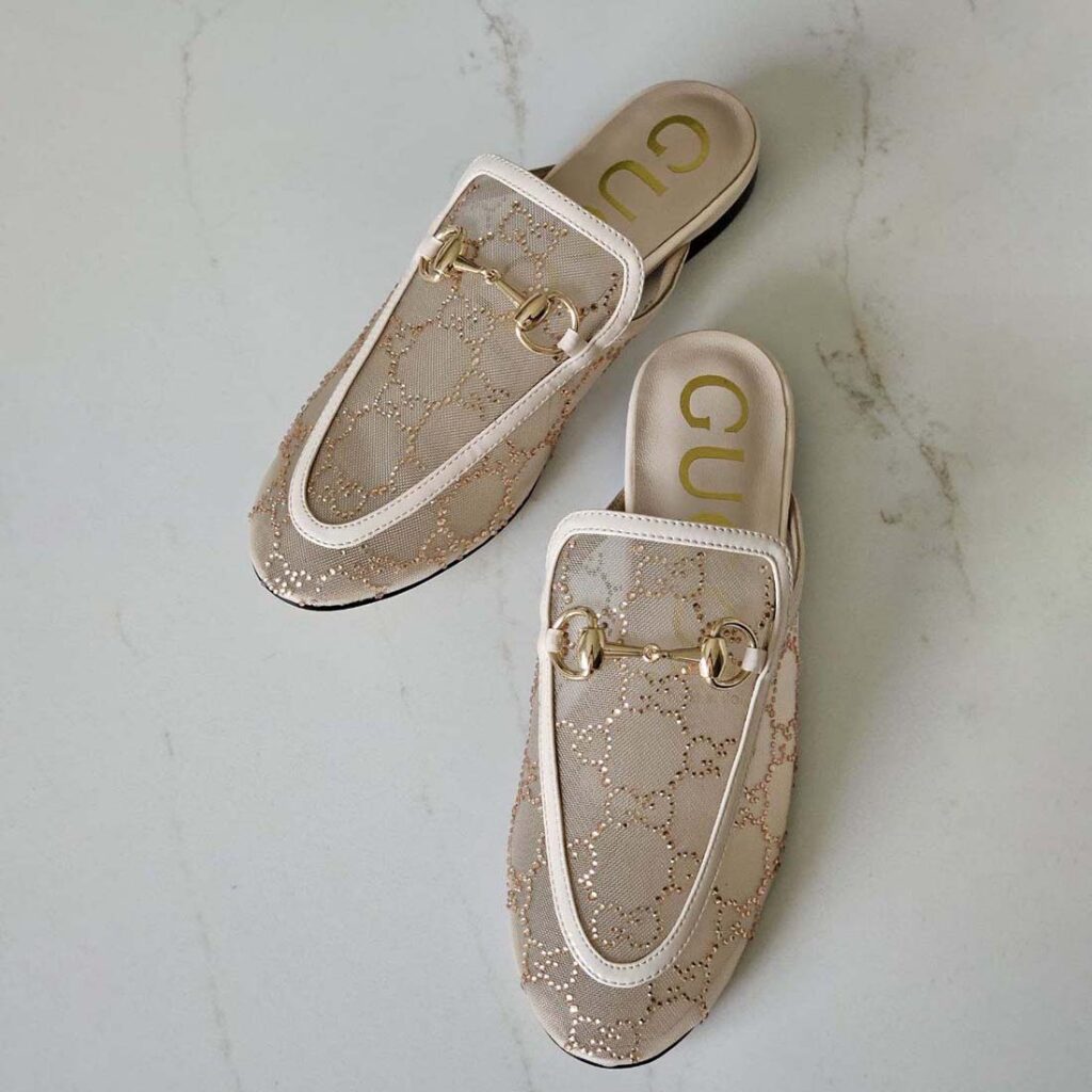 Gucci GG Crystal Princetown Slipper