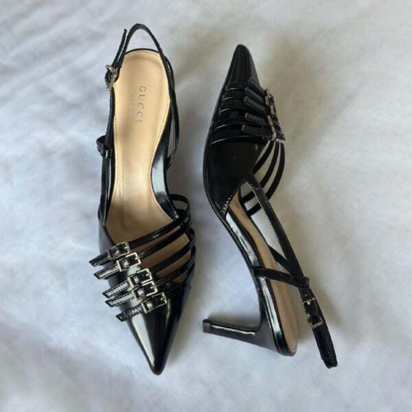 Gucci Regent Buckles Slingback Pumps