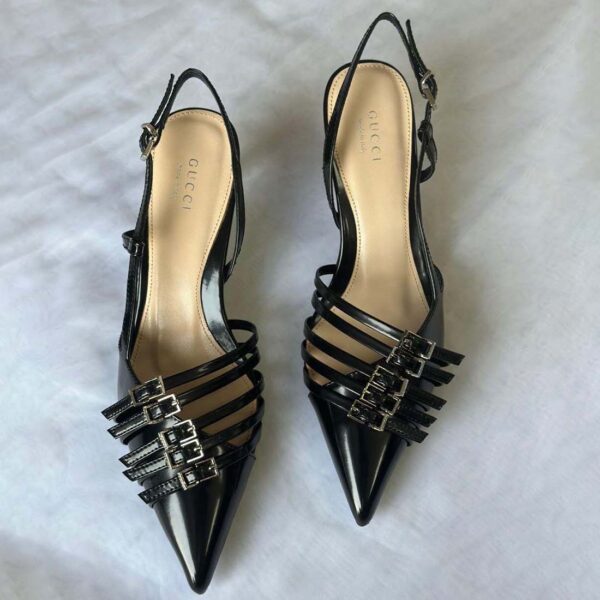 Gucci Regent Buckles Slingback Pumps