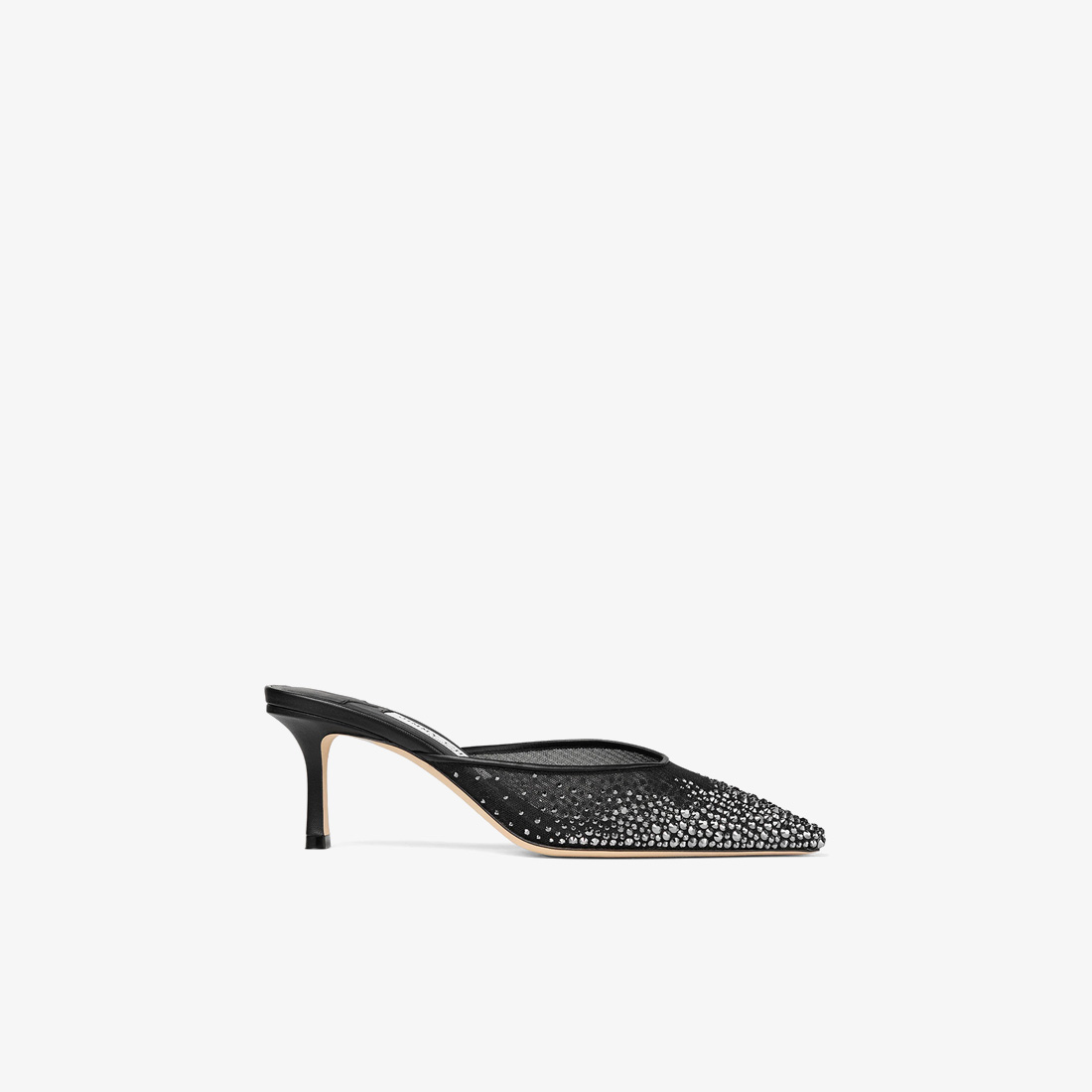 Jimmy Choo Vivi 65 Crystal-Embellished Mesh Mules