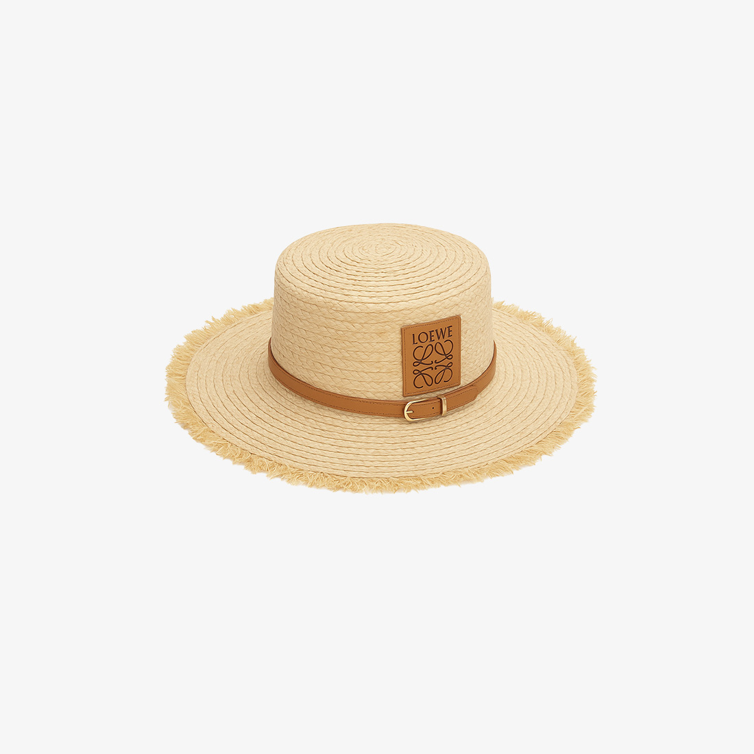 Loewe Raffia Straw Hat with Anagram Logo