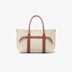 Loro Piana Ghiera Large Leather-Trimmed Canvas Tote Bag