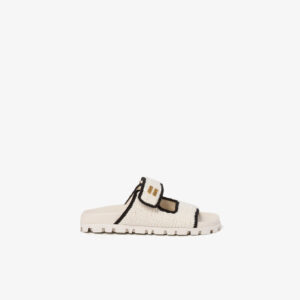 Miu Miu Logo Crochet Sandals