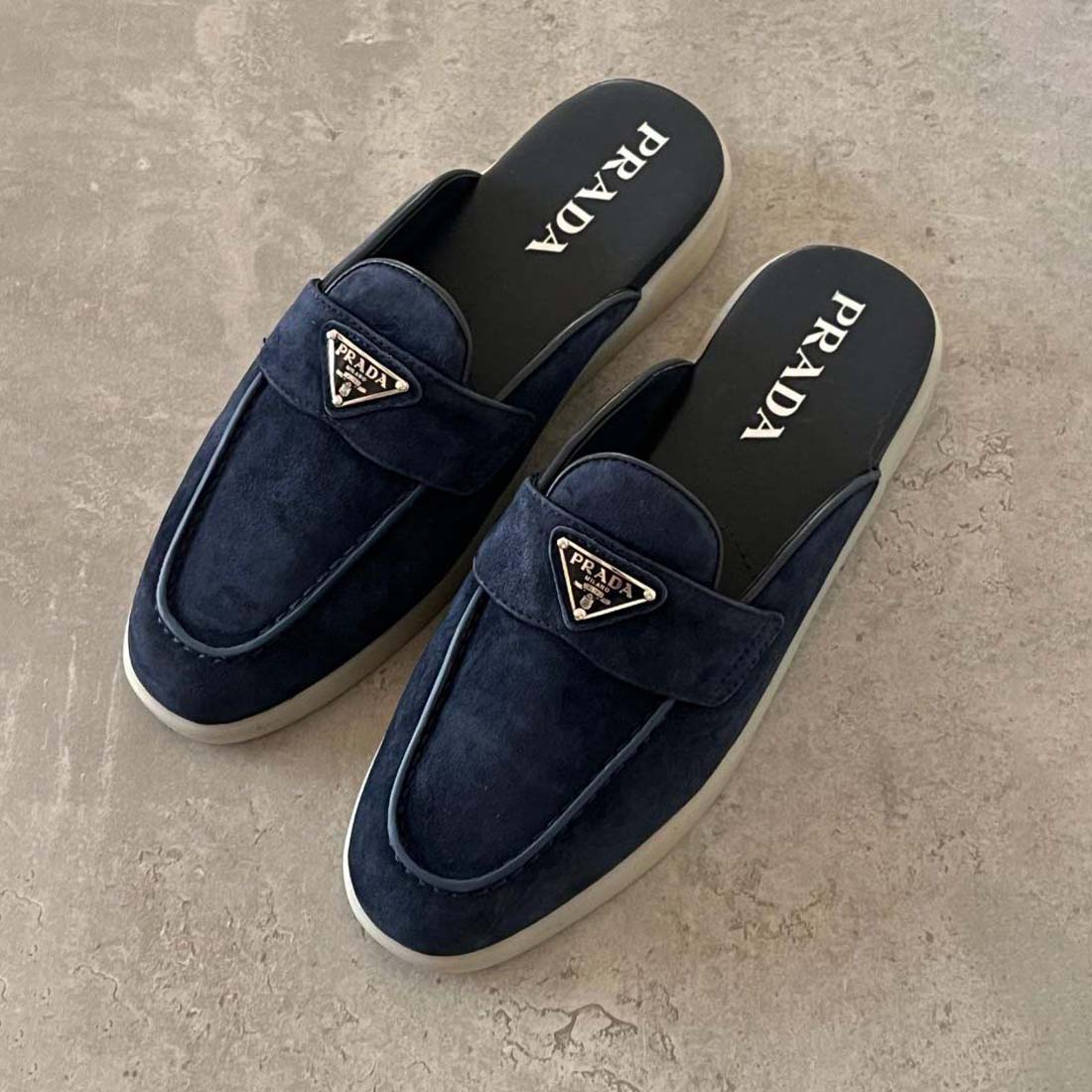 Prada Saint Tropez Suede Mules